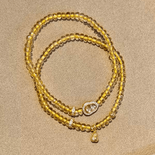 Golden Crystal Hu Lou Bracelet - Attract Ultimate Wealth - FORTUNEWARD