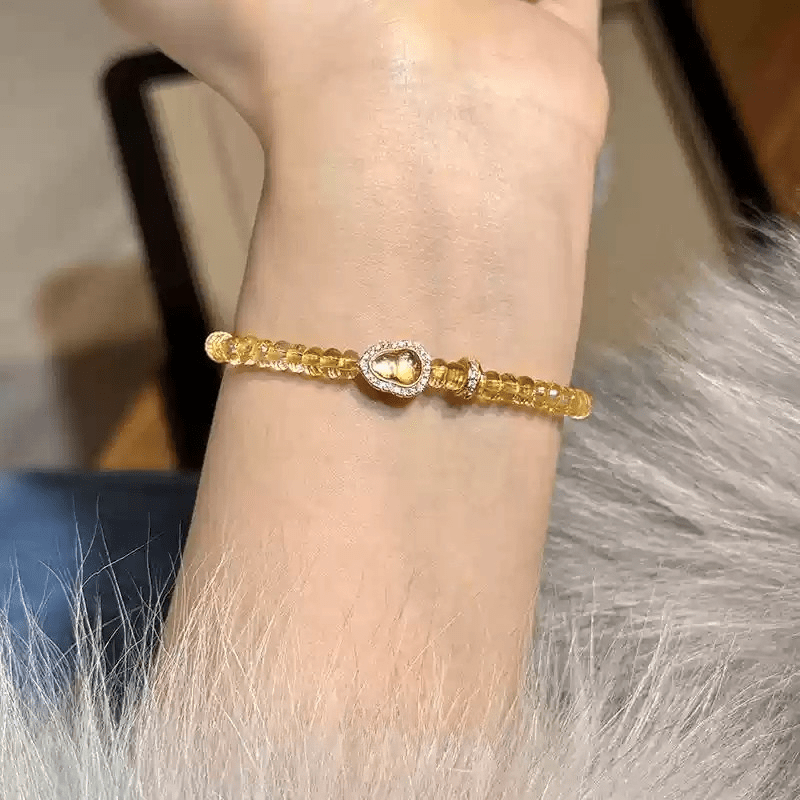 Golden Crystal Hu Lou Bracelet - Attract Ultimate Wealth - FORTUNEWARD