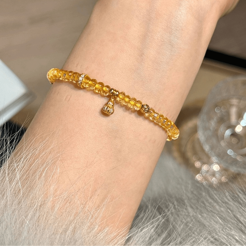 Golden Crystal Hu Lou Bracelet - Attract Ultimate Wealth - FORTUNEWARD