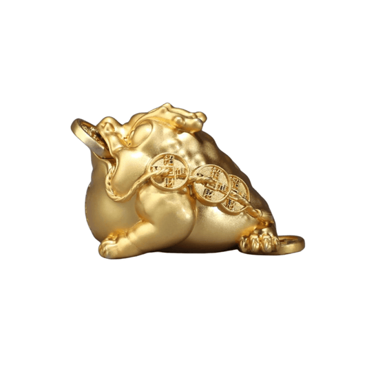 Three-Legged Wealth Toad | 24K Gold Gilded Brass Desk Accent - FORTUNEWARD