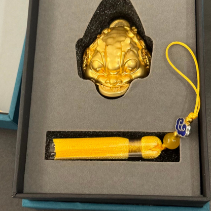 Three-Legged Wealth Toad | 24K Gold Gilded Brass Desk Accent