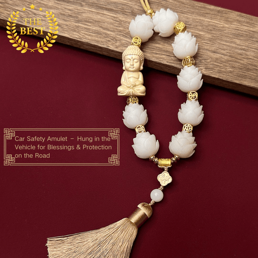 Buddha - Lotus Bodhi Bead Car Pendant for Blessings - FORTUNEWARD