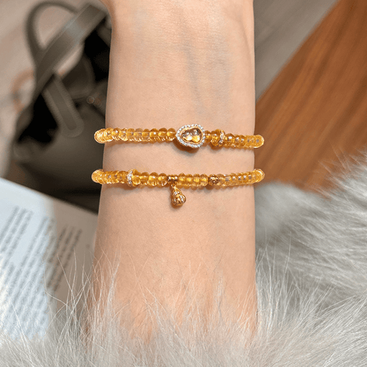 Golden Crystal Hu Lou Bracelet - Attract Ultimate Wealth - FORTUNEWARD