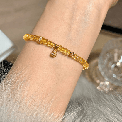 Golden Crystal Hu Lou Bracelet - Attract Ultimate Wealth - FORTUNEWARD