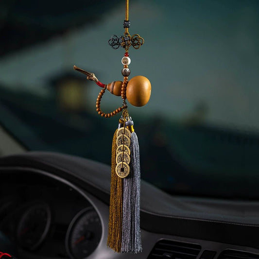 Gourd （Wu Lou）&Wudi Qian Rearview Mirror Charms - FORTUNEWARD