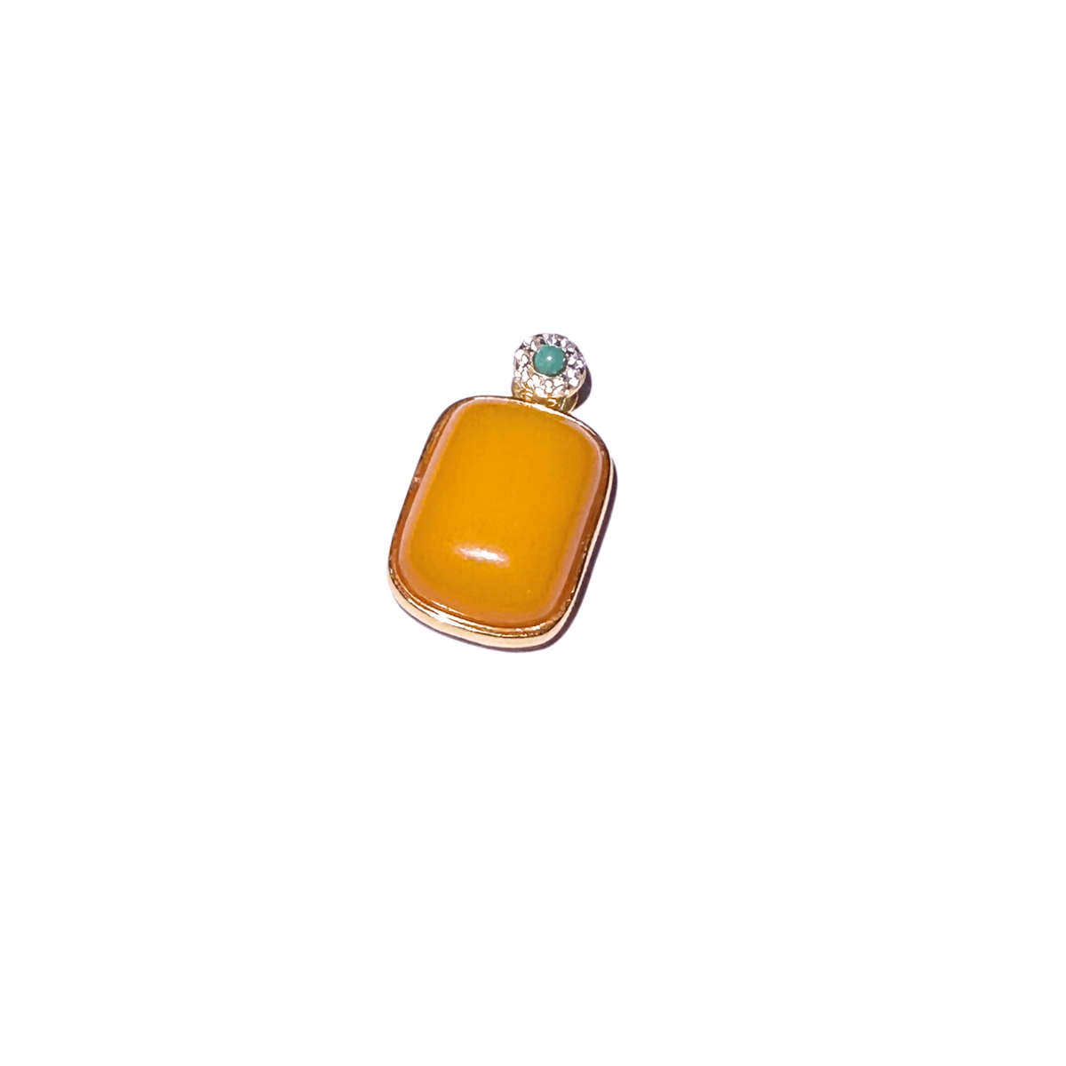 Natural Beeswax Amber Pendant | S925 Gold-Plated Taoist Blessed Talisman for Protection & Calm | FortuneWard - FORTUNEWARD