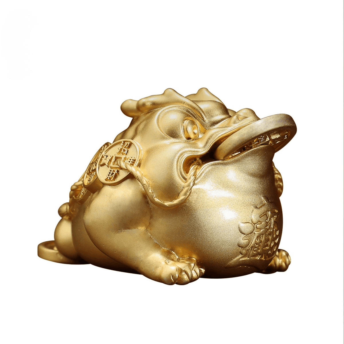 Three-Legged Wealth Toad | 24K Gold Gilded Brass Desk Accent - FORTUNEWARD