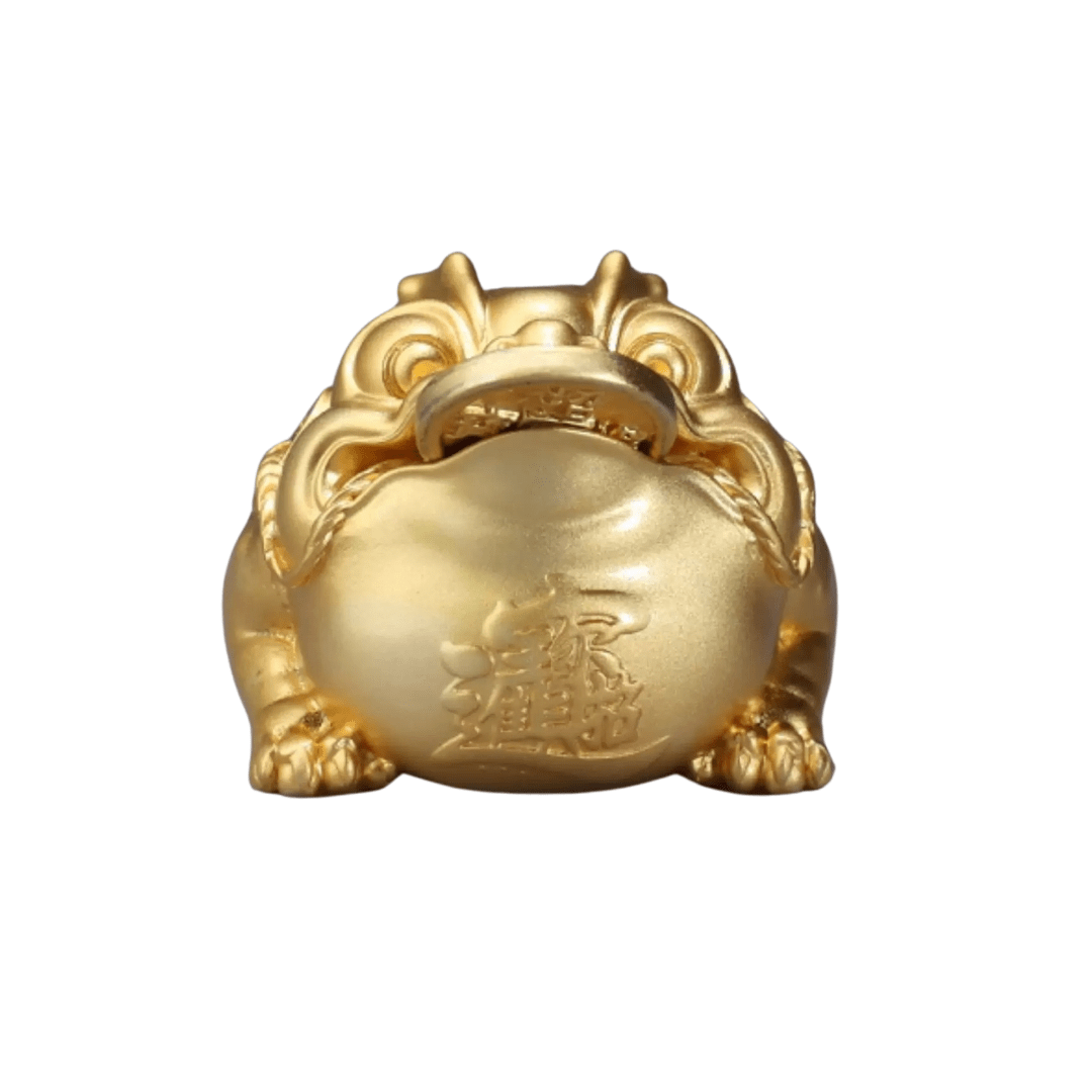 Three-Legged Wealth Toad | 24K Gold Gilded Brass Desk Accent - FORTUNEWARD